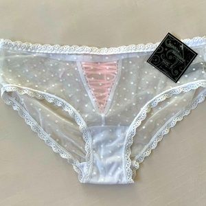 White mesh underwear